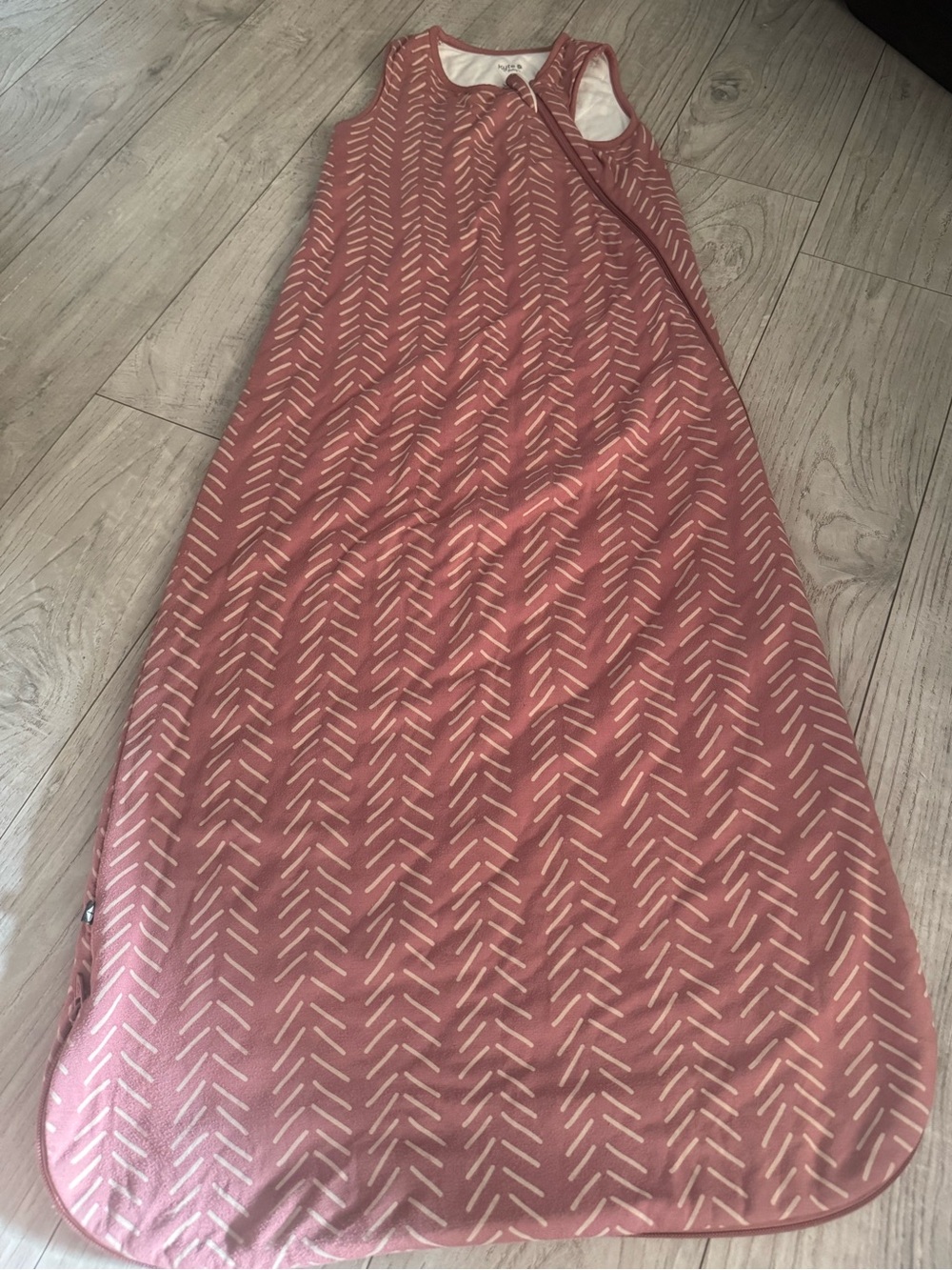 Kyte BABY bamboo sleep bag Coral Pink Sleep Bag Chevron Print